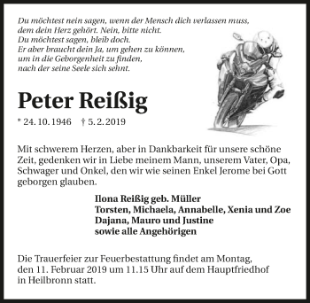 Traueranzeigen Von Peter Rei Ig Trauerundgedenken De