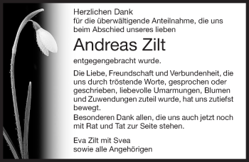 Traueranzeige von Andreas Zilt 