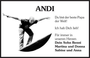 Traueranzeige von ANDI ANDI 