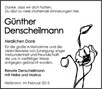 Traueranzeige von Günther Denscheilmann 