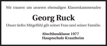 Traueranzeige von Georg Ruck 