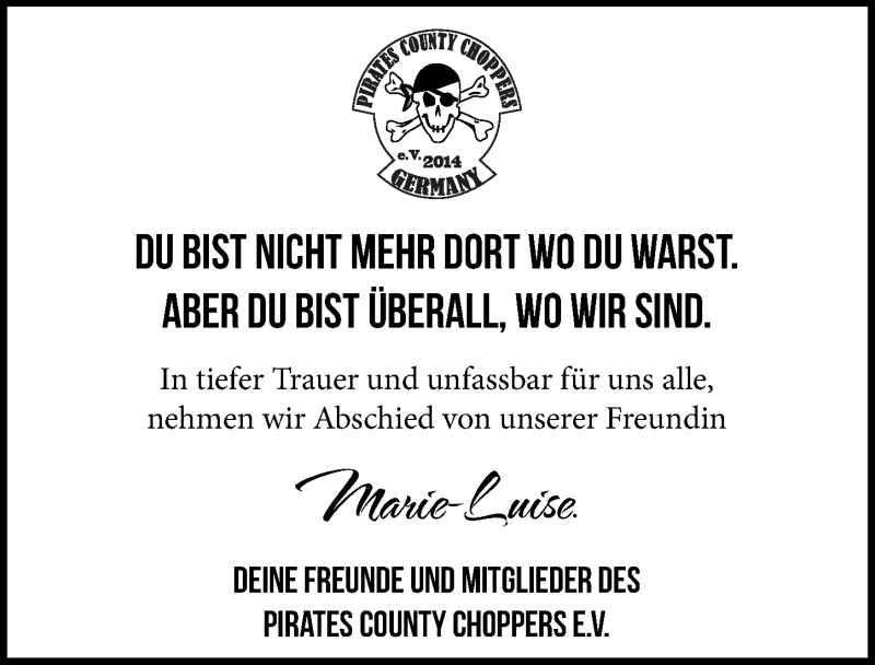  Traueranzeige für Marie-Luise Ullrich vom 23.10.2014 aus 