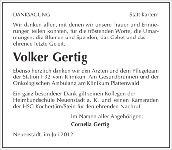 Traueranzeige von mit denen wir unsere DANKSAGUNG Statt Karten Wir danken allen 