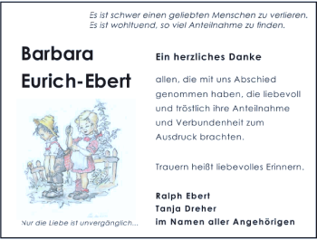 Traueranzeige von Barbara Eurich-Ebert 