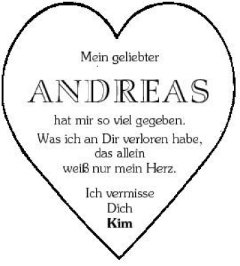 Traueranzeige von Andreas Andreas 