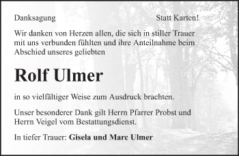 Traueranzeige von Rolf Ulmer 