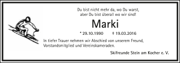 Traueranzeige von Marki  