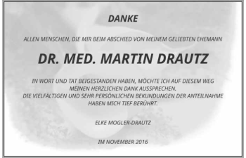 Traueranzeige von Martin Drautz 