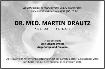 Traueranzeige von Martin Drautz 