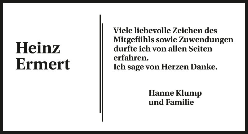  Traueranzeige für Heinz Ermert vom 21.05.2016 aus 