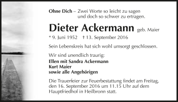 Traueranzeige von Dieter Ackermann 