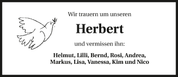 Traueranzeige von Herbert Robitschko 