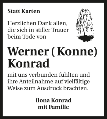 Traueranzeige von Werner Konrad 