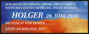 Traueranzeige von Holger Englert 