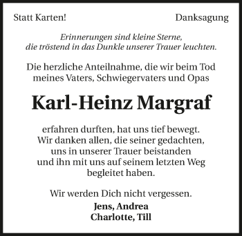 Traueranzeige von Karl-Heinz Margraf 