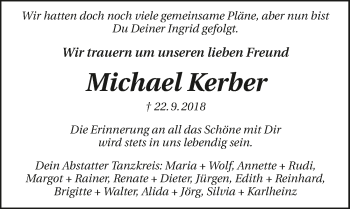 Traueranzeige von Michael Kerber 