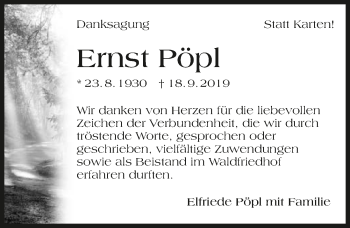 Traueranzeige von Ernst Pöpl 