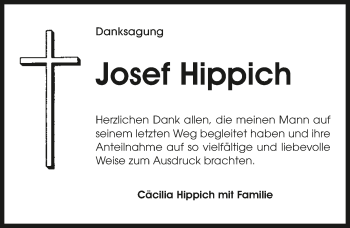 Traueranzeige von Josef Hippich 