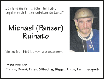 Traueranzeige von Michael Ruinato 