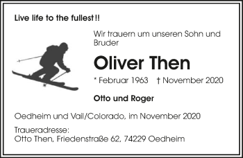 Traueranzeige von Oliver Then von GESAMT