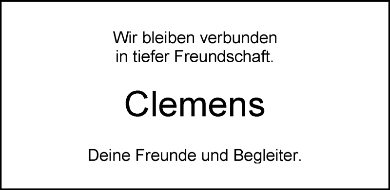  Traueranzeige für Clemens Arnold vom 07.02.2020 aus 