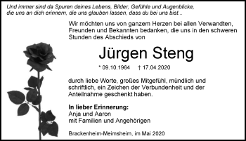 Traueranzeige von Jürgen Steng 