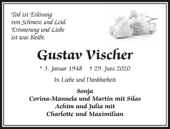 Traueranzeige von Gustav Vischer von GESAMT