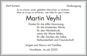 Traueranzeige von Martin Veyhl von GESAMT