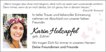 Traueranzeige von Karin Holzapfel von GESAMT