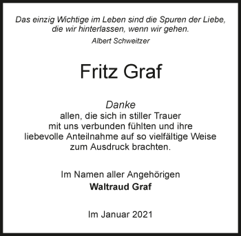 Traueranzeige von Fritz Graf von GESAMT