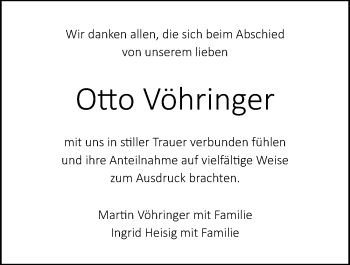 Traueranzeige von Otto Vöhringer von GESAMT