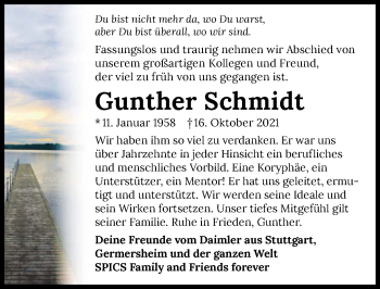 Traueranzeige von Gunther Schmidt von GESAMT