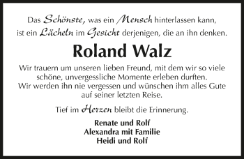 Traueranzeige von Roland Walz von GESAMT