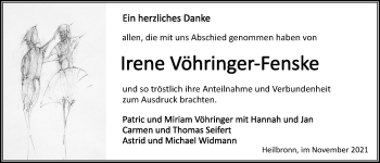 Traueranzeige von Irene Vöhringer-Fenske von GESAMT