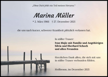 Traueranzeige von Marina Müller von GESAMT