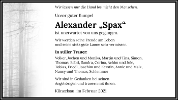 Traueranzeige von Alexander  von GESAMT