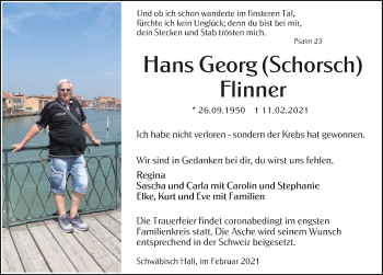 Traueranzeige von Hans Georg Flinner von GESAMT