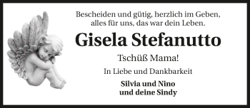 Traueranzeige von Gisela Stefanutto von GESAMT