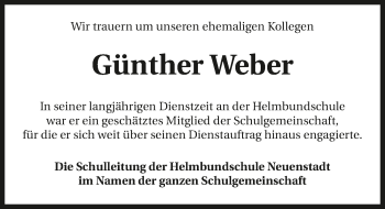 Traueranzeige von Günther Weber von GESAMT