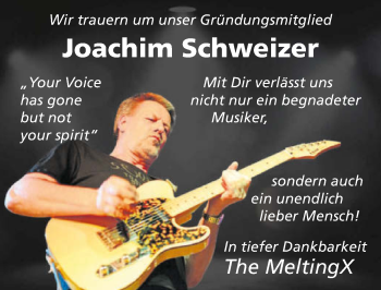 Traueranzeige von Joachim Schweizer von GESAMT