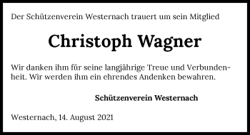 Traueranzeige von Christoph Wagner von GESAMT