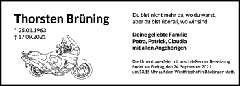 Traueranzeige von Thorsten Brüning von GESAMT