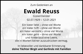 Traueranzeige von Ewald Reuss von GESAMT