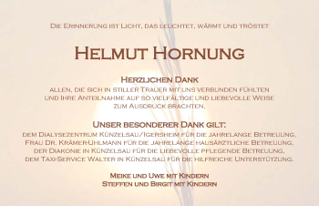 Traueranzeige von Helmut Hornung von GESAMT