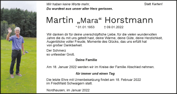 Traueranzeige von Martin Horstmann von GESAMT