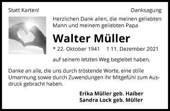 Traueranzeige von Walter Müller von GESAMT