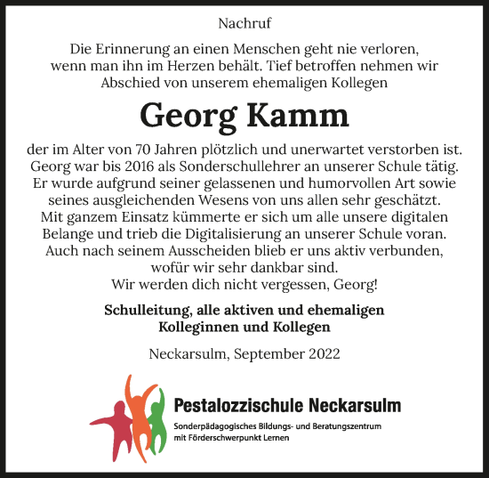 Traueranzeige von Georg Kamm von GESAMT