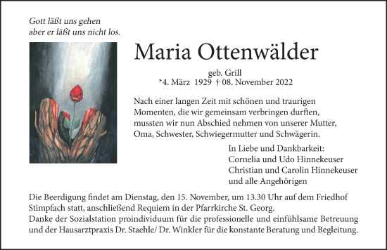 Traueranzeige von Maria Ottenwälder von Heilbronner Stimme