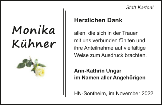 Traueranzeige von Monika Kühner von GESAMT