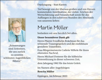 Traueranzeige von Martin Müller von GESAMT